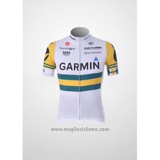 2011 Abbigliamento Ciclismo Garmin Campione Australia Manica Corta e Salopette